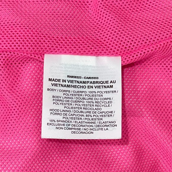 New Nike Golf Medium Jacket Pink Fuchsia Gingham Hood Full Zip Lined - Picture 6 of 7